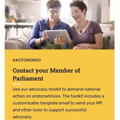 EndoAct Canada – a toolkit for action that makes it easier to reach politicians