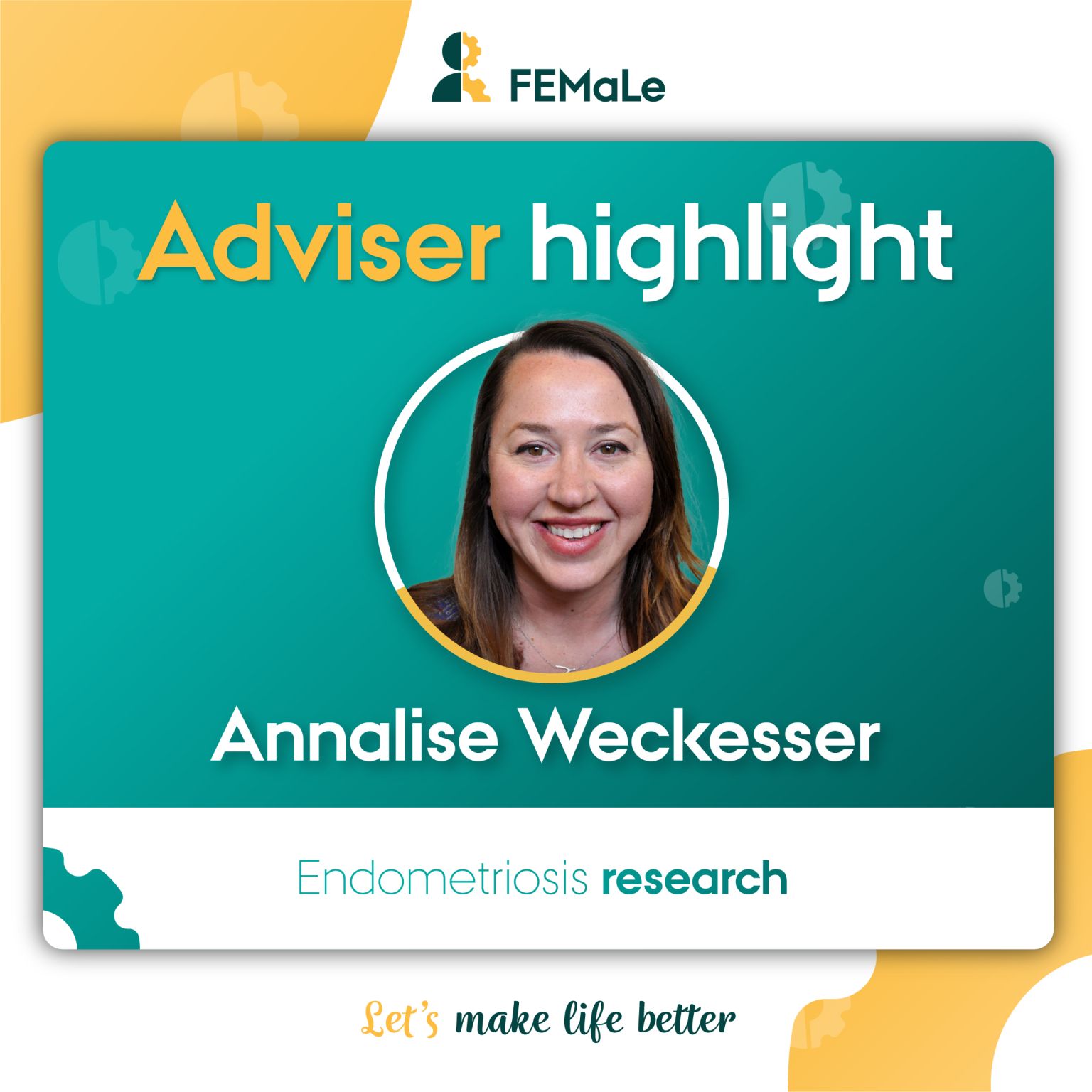 FEMaLe adviser highlight – Dr Annalise Weckesser